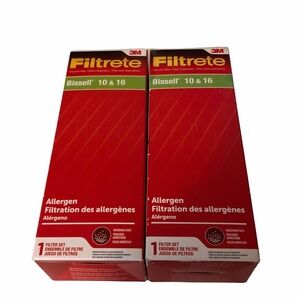 3M Filtrete Bissell Vacuum Air Filter for Allergen Set of 2 Bissell 10 & 16